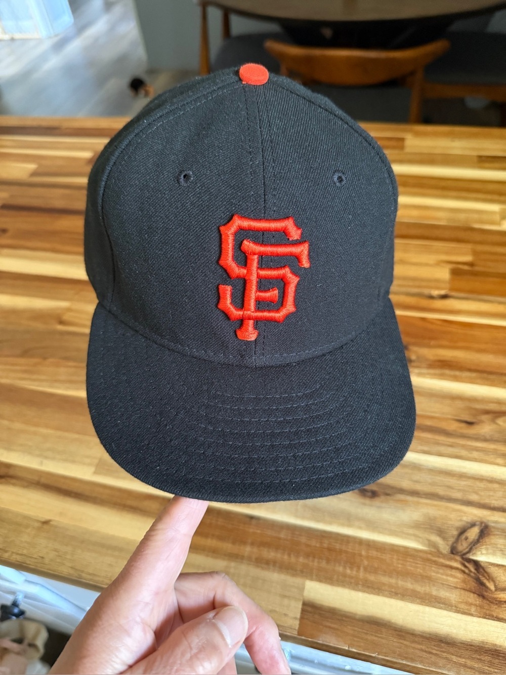 MLB San Francisco Giants Black & Orange Fitted Cap 71/2